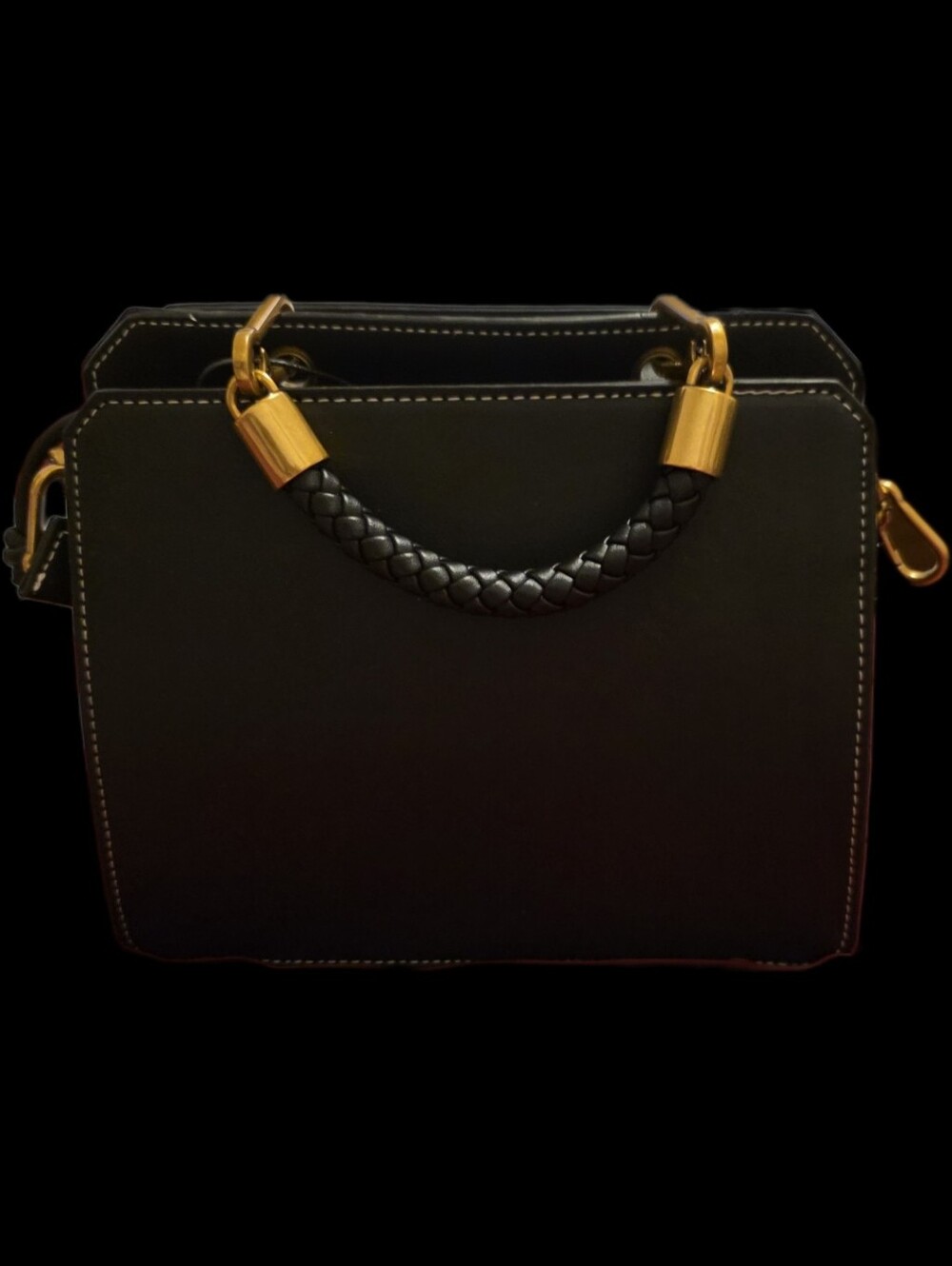 Steve Madden Black Bevelyn Satchel - Picture 6 of 16
